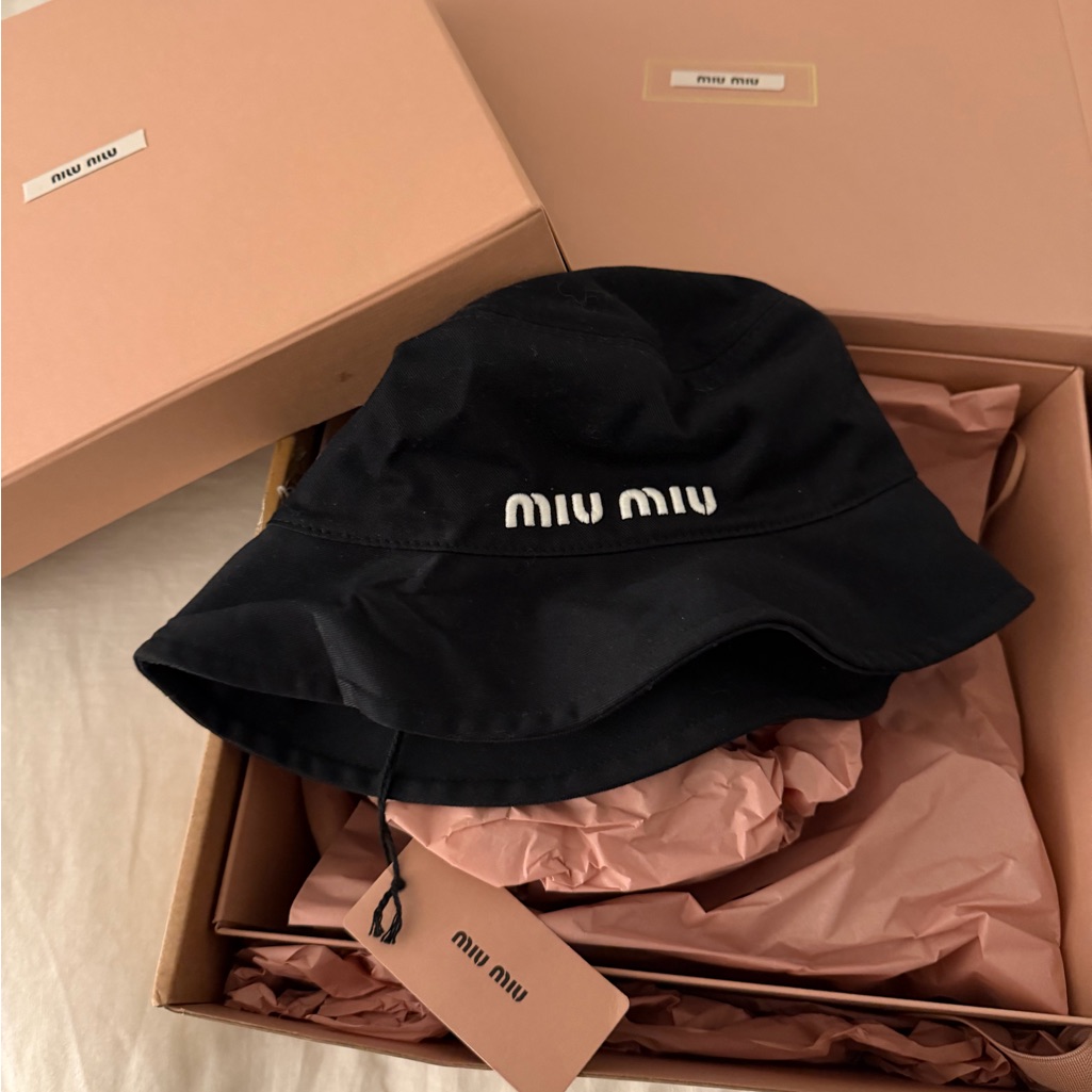 Miu Miu Black Bucket Hat